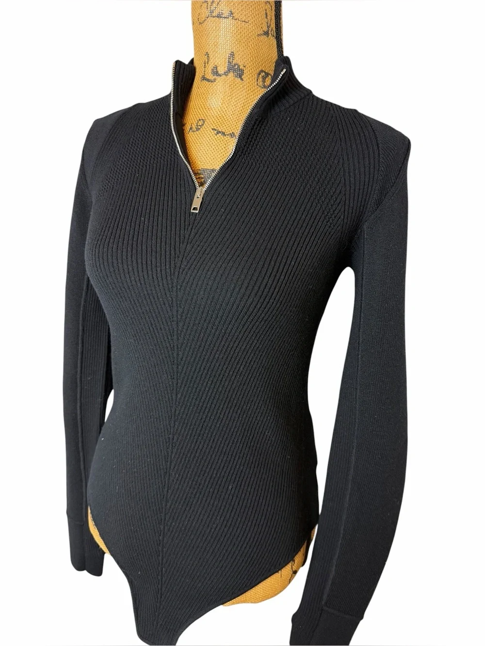 $400 NWT Nike Every Stitch Considered Made in Italy Rib Knit Wool Bodysuit